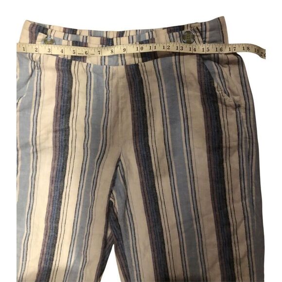 D Jeans Definitions by Lagenlook Boho Striped Linen Blend Pant a stylish and ver - Picture 11 of 12